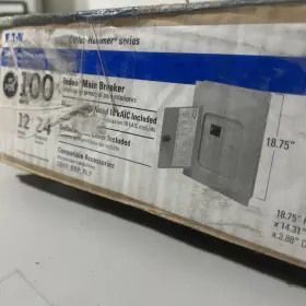 Brp12b100 Eaton Corporation 100 Amps 120/240 V 12 Space 20 Circuits Combo Mount Main Breaker Panel