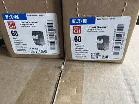 2-poles Eaton Corporation Chf260 Ch260 60a Type Ch Standard Circuit Breaker 25.00 Each Brand New