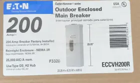 Eccvh200r Eaton New 200-amp 2-pole Outdoor Enclosed Breaker 240v #3