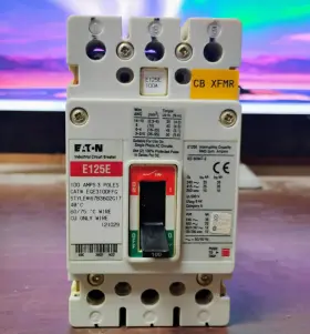 Ege3100ffg Eaton Circuit Breaker 100 Amp 3-pole Pre-owned Excellent Shape