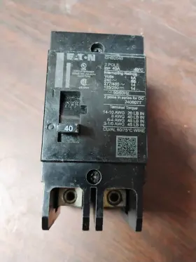 Ghb2040 Eaton Circuit Breaker 40 Amp 480/277vac 2-pole New No Box