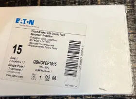 Qbhgfep1015 Eaton Single Pole 15a Ground Fault Circuit Breaker 30ma Trip