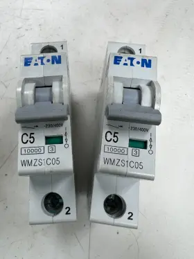 Wmzs1c05 Eaton 2 5 Amp Din-rail Mount Circuit Breaker 277 Vac 1 Pole