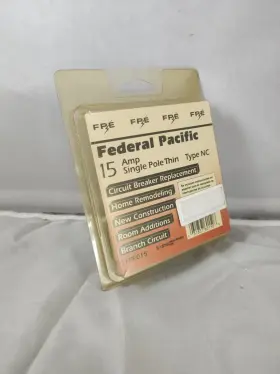 Federal Pacific 031857601508 15 Amp Breaker Thin 1-pole Type Nc 120 Volt #2