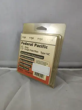 Federal Pacific 031857601508 15 Amp Breaker Thin 1-pole Type Nc 120 Volt #3