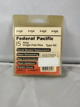 Federal Pacific 031857601508 15 Amp Breaker Thin 1-pole Type Nc 120 Volt
