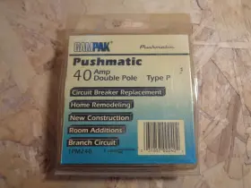 Gampak 031857002404 Nos Pushmatic 40 Amp Double Pole Type P Circuit Breaker Replacement