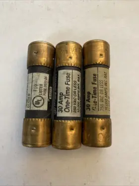 37560-2d Ge Lot Of 3 - General Electric E4273 Fuse One Time 30 Amp