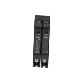 Ge Energy Industrial Solutions Thqlt1520 Q-line Tandem Circuit Breaker 15a/1p And 20a/1p Dual