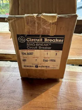 Teml36007 Ge Tec36007 General Electric Mag Break Motor Circuit Protector 7 Amp 3 Pole 600vac
