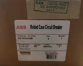 Teyd3025b Ge New General Electric Tey 3 Pole 25 Amp 480/277v Circuit Breaker