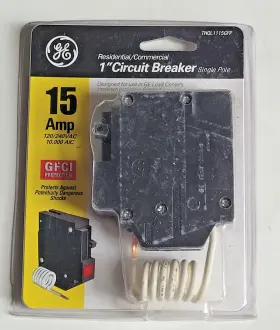 Thql1115gfp Ge 15a Single Pole Dual Function Gfci Circuit Breaker