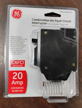 Thql1120afp2 Ge Circuit Breaker Afci 20 Amp 120/240v 1-pole New In Packaging