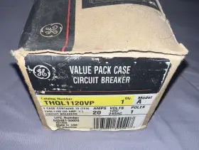 Thql1120vp Ge Case Of 10 Genuine 20a 120/240v Type Thql Circuit Breakers