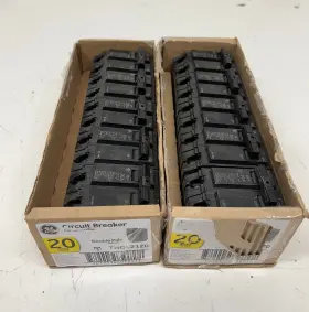 Thql2120 Ge Lot Of 10 Ge/abb Q-line 20 Amp 2 Inch Double Pole Circuit Breaker