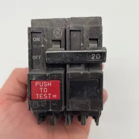 Ge Thql2120gf 20 Amp 2 Pole Gfci Circuit Breaker 120/240v Type Thql-gfci