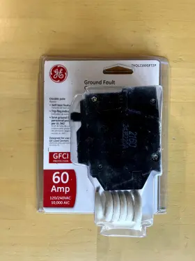 Thql2160gft2p Ge 60 Amp Double Pole Gfci Ground Fault Circuit Breaker