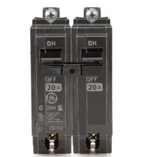 Thhqb2120 General Electric Ge 20 Amp 2 Pole 120/240 Volt 22ka Bolt-on Circuit Breaker