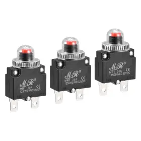 Gryfton 782685851671 3pcs Circuit Overload Protector 20a Push Button With Waterproof Caps