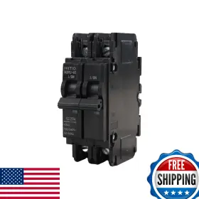 B0fjyczx3j Hiitio Ac Mini Circuit Breaker 20a 120/240v 2-pole Din Rail Mount Ul489