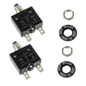 Huarew Ryx-2l1tcb-15a Huwrew 15 Amp Push Button Circuit Breaker 125-250v Ac 50v Dc L1 Series 15a