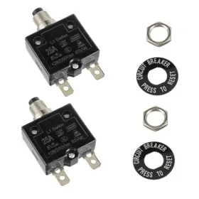 Huarew Ryx-2l1tcb-25a Huwrew 25 Amp Push Button Circuit Breaker 125-250v Ac 50v Dc L1 Series 25a