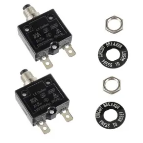 Huarew Ryx-2l1tcb-30a Huwrew 30 Amp Push Button Circuit Breaker 125-250v Ac 50v Dc L1 Series 30a