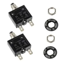 Huarew Ryx-2l1tcb-3a Huwrew 3 Amp Push Button Circuit Breaker 125-250v Ac 50v Dc L1 Series Manual 3a