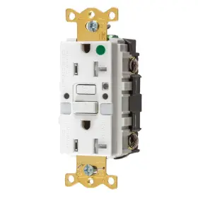 Gftrst83wnl Hubbell Recept Wht 20 A Gfci 2p3w Back Side 1pk 45ug24