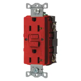 Gfwrst20r Hubbell Gfci Rceptcle Commer. Red 20a 1 Hp 45uf58