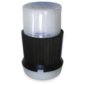 Hbl2813fc Hubbell Lckcon Strt 30 A Blk White Nyl L21-30r 1dnw3