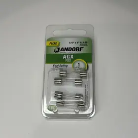 60655 Jandorf Glass #60655 Cartridge Fast-acting Fuse Agx Fsx 1amp 250 V New