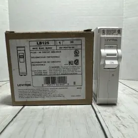 Lb125 Leviton 078477814499 White Plug In Circuit Breaker