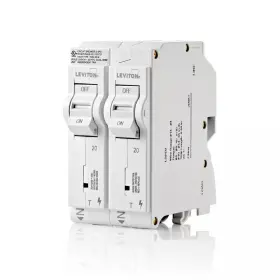 Leviton 726084837874 Surge Protective Device With Two 20 Amp 1-pole Standard Thermal Magnetic Branch