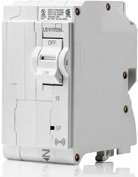 Lb215-gs Leviton 15a 2-pole Plug-on Smart Gfci Branch Circuit Breaker