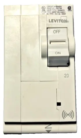 Lb220-s Leviton 20a 2-p Smart Standard Hydraulic Magnetic Branch Circuit Breaker