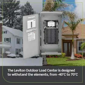 Lr215-bdd Leviton Main Circuit Breaker Outdoor Load Center 20-space With 120/240-v 150-amp #2