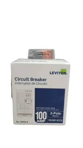 Leviton R00-lb200-00r Branch 2-pole 100a 120-240v Circuit Breaker Lb200-r