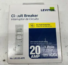 R01-lb120-afr Leviton Branch Circuit Breaker Afci 1-pole 20 Amp 120-v Thermal Magnetic