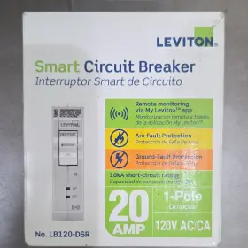 R07-lb120-dsr Leviton Lb120-dsr Smart Circuit Breaker 20a 120v 1-pole Afci Gfci