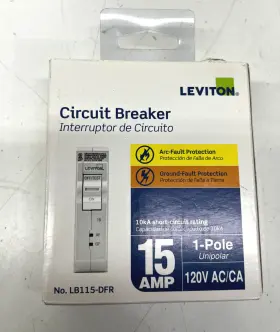 R12-lb115-dfr Leviton Afci/gfci 1-pole 15 Amp 120v Thermal Magnetic Circuit Breaker New