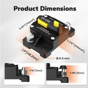 Litime 702571566755 150a Switchable Circuit Breaker For Lifepo4 Battery Easy To Install #3