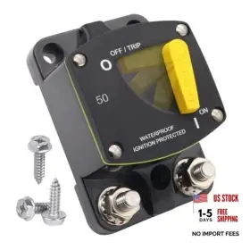 Luna Aeo187-50a Overload Protection Car Circuit Breaker With Manual Switch 50a New Version