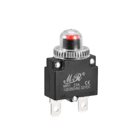 Dc32v Metallixity 636939714772 2 X Circuit Overload Protector 20a Ac125/250v Push Button Thermal With Cap
