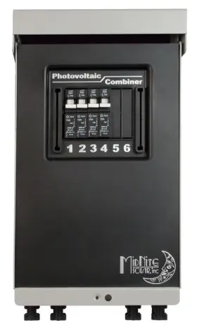 Mnpv4-mc4-lv Midnite Solar Pre-wired Combiner 3r Including Four 15a Breakers