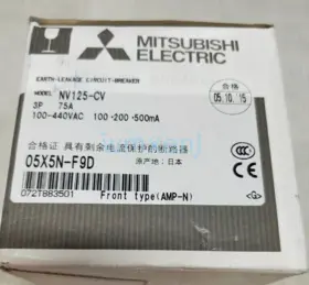 100-200-500ma Mitsumitsubishibishi Nv125-cv New Mitsubishi Circuit Breaker 3p 80a/100a/125a No
