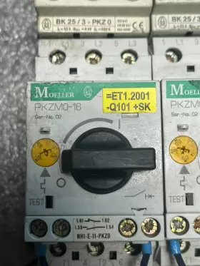 Pkzmo-6.3 Moeller 2 3-pole 6.3 Amp 600vac Motor Protective Breaker With Bk 25/3 #3