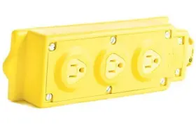 31593 Molex Super-safeway Multi-tap Strip Outlet Box With Buss Bars - Yellow