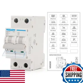B0cyh84kdg Mollom 2p Ac Miniature Circuit Breaker 110-240v 20a C20 Scene Visualization