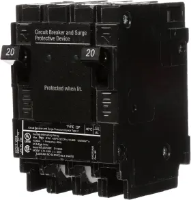 Qsa2020spd No Whole House Surge Protection With Two 20-amp Circuit Breakers